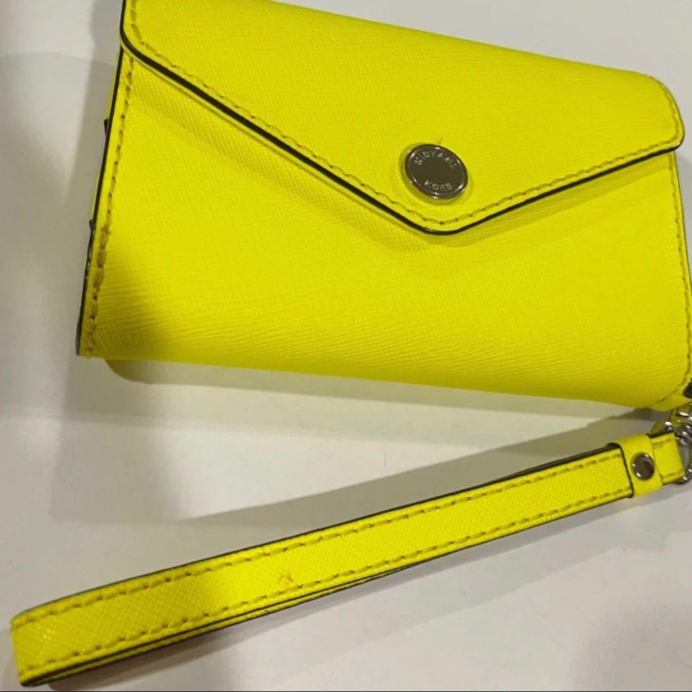 Michael Kors neons yellow wristlet